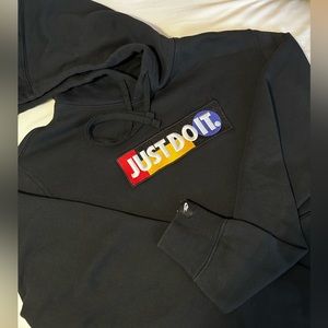 Nike Mens Black Sportswear JDI Long Sleeve Pockets Standard Fit Hoodie Size S